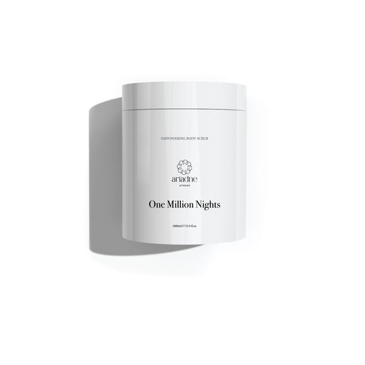 One Million Nights Empowering Body Scrub Pro front side.