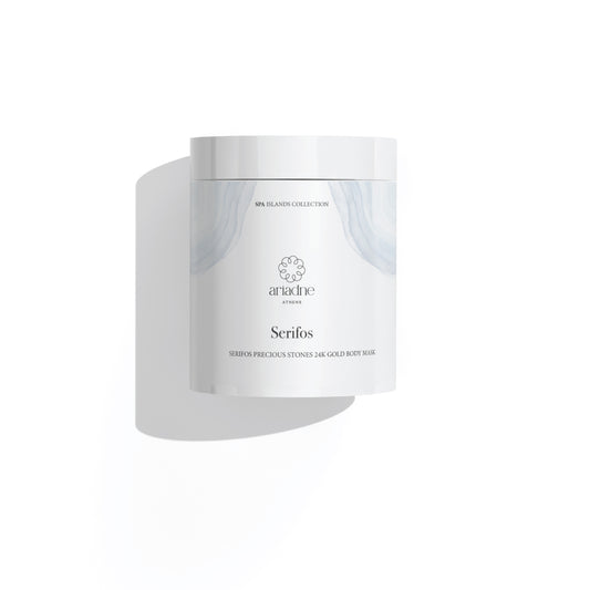 Serifos Precious Stones 24K Gold Body Mask front side.